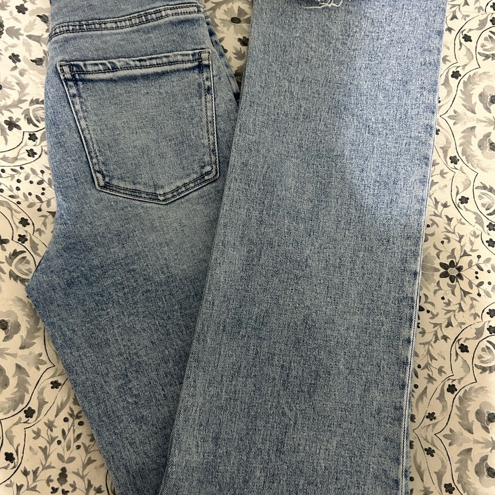 Buckle Light Blue Straight Leg Jeans